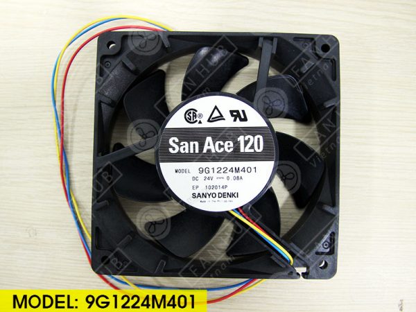 Sanyo Denki 9G1224M401 - Inverter Fan, 24VDC, 120x120x25mm