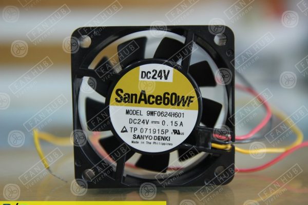 Sanyo Denki 9WF0624H601 - Inverter Fan, 24VDC, 60x60x20mm