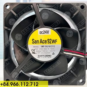 Sanyo Denki 9WF0924H203(A90L-0001-0577) - Inverter Fan, 24VDC, 92x92x32mm