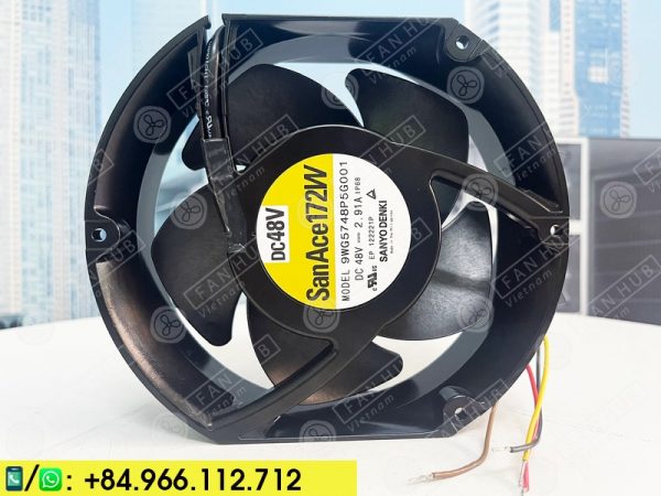 SANYO DENKI 9WG5748P5G001 - Inverter Fan, 48VDC, 172x150x51mm