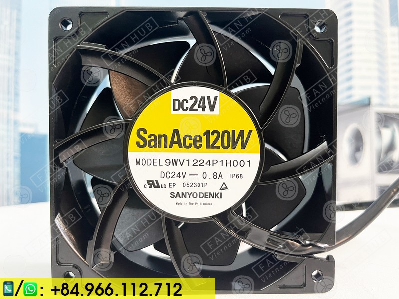 Sanyo Denki 9WV1224P1H001 - Inverter Fan, 24VDC, 120x120x38mm