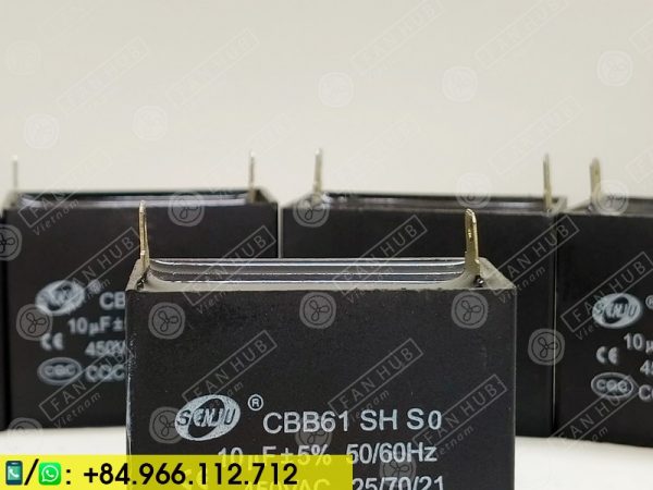 SENJU CBB61 10uF, 450VAC - Motor Capacitor