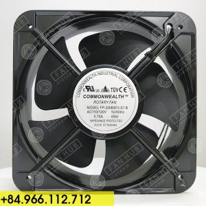COMMONWEALTH FP-20060EX-S1-B - AC Axial Fan, 110-120VAC, 200x200x60mm