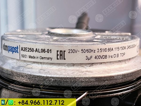 EBMPAPST A2E250-AL06-01 - AC Axial Fan, 230VAC, 250mm