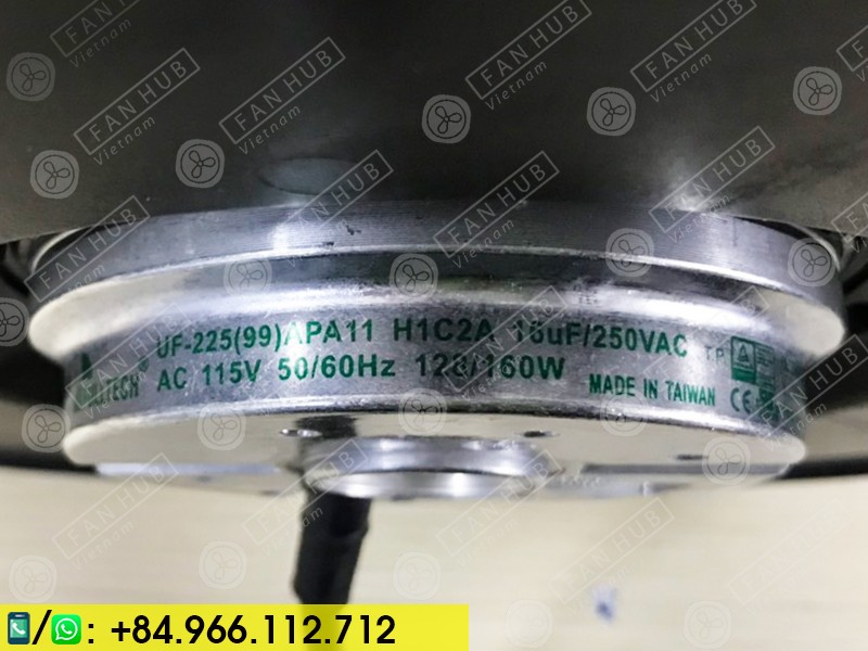 FULLTECH UF-225(99)APA11H1C2A - Cabinet Fan, 115VAC, 225mm
