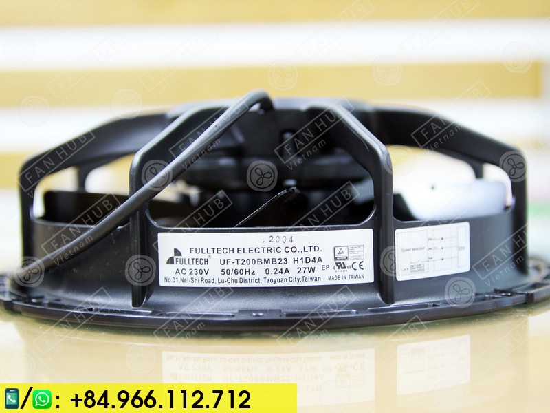 FULLTECH UF-T200BMB23 H1D4A - Cabinet Fan, 230VAC, 250mm