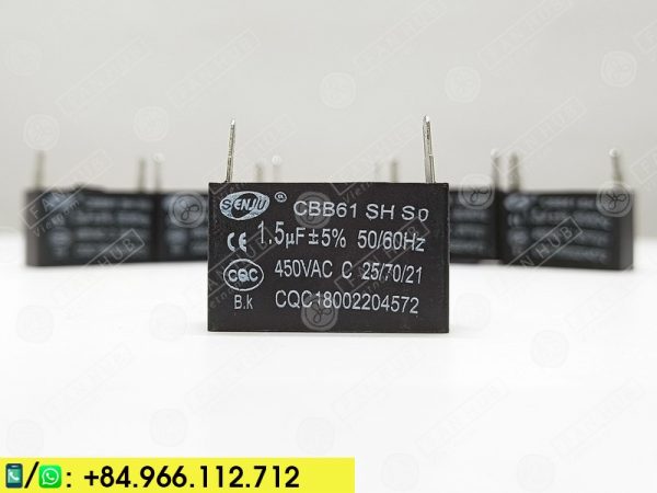 SENJU CBB61 1.5uF, 450VAC - Motor Capacitor