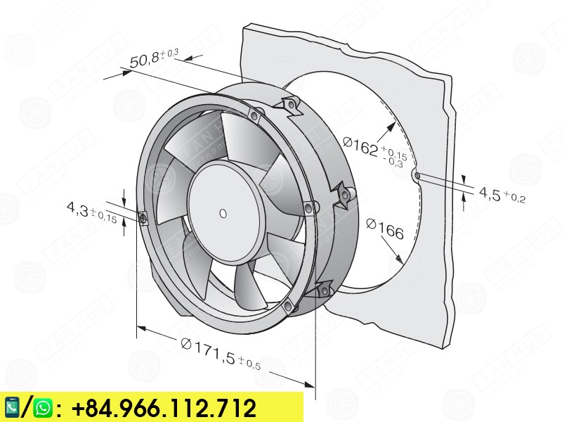 EBMPAPST 6212NM - Inverter Fan, 12VDC, 172x51mm