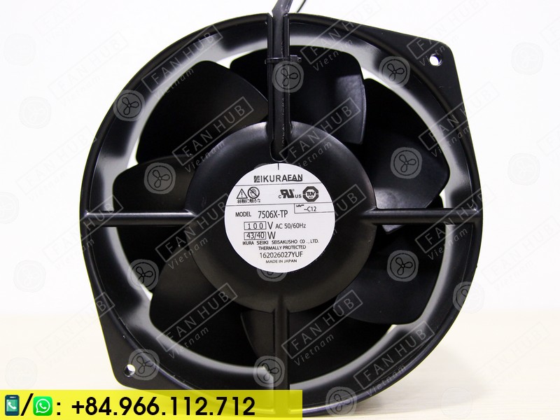 IKURA 7506X-TP - Cabinet Fan, 100VAC, 172x150x55mm