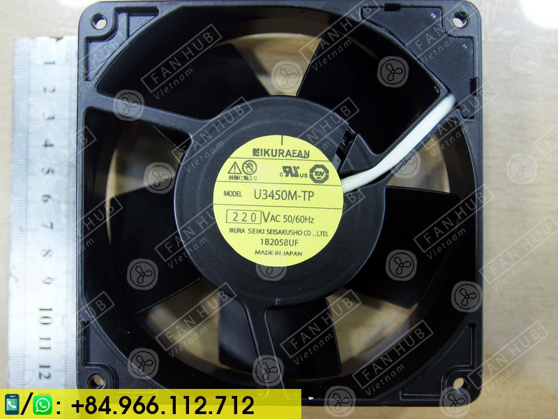 IKURA U3450M-TP - Cabinet Fan, 220VAC, 127x127x38mm