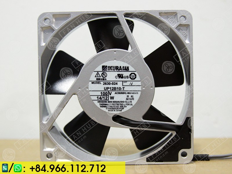 IKURA UP12B10-T - Cabinet Fan, 100VAC, 120x120x25mm