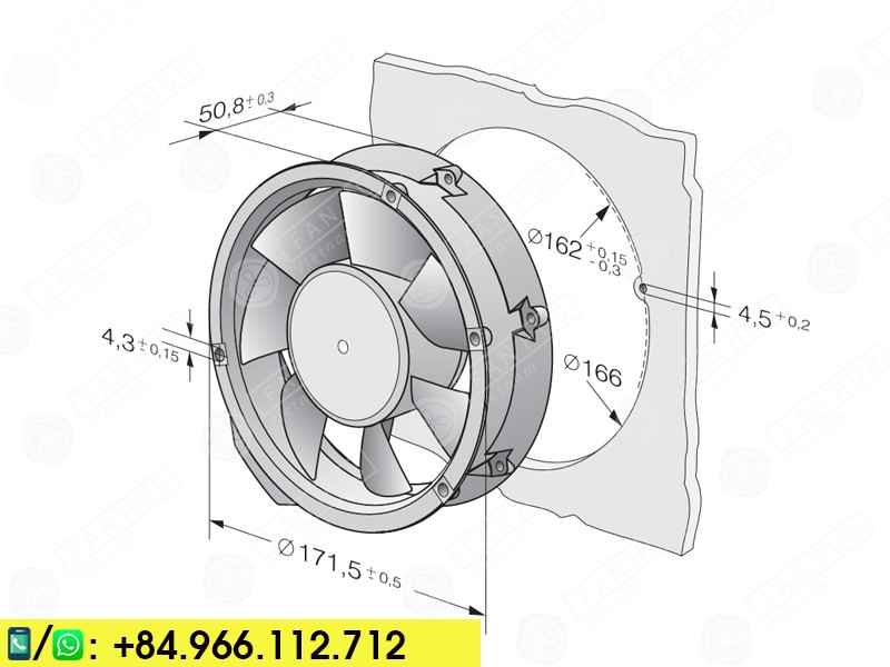 EBMPAPST 6212NMR - Inverter Fan, 12VDC, 172x51mm