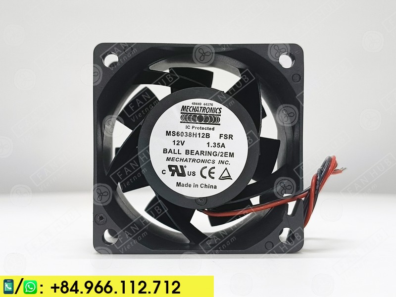 MECHATRONICS MS6038H12B FSR - Inverter Fan, 12VDC, 60x60x38mm
