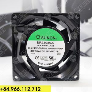 SUNON SF23080A-2083HBL.GN - FAN FOR CABINET, 220-240VAC, 80x80x38mm