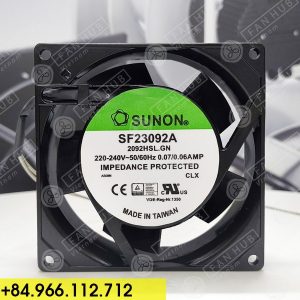 SUNON SF23092A-2092HSL.GN - Cabinet Fan, 220-240VAC, 92x92x25mm