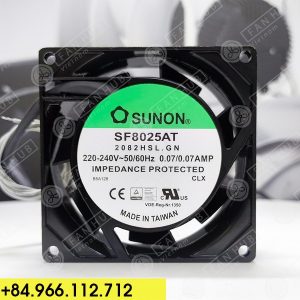 SUNON SF8025AT-2082HSL.GN - FAN FOR CABINET, 220-240VAC, 80x80x25mm