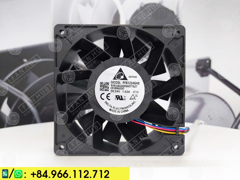 DELTA PFB1224GHE - Inverter Fan, 24VDC, 120x120x38mm