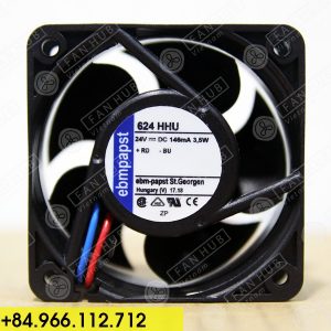 EBMPAPST 624HHU - Inverter Fan, 24VDC, 60x60x25mm
