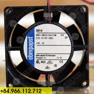 EBMPAPST 8314 - Inverter Fan, 24VDC, 80x80x32mm