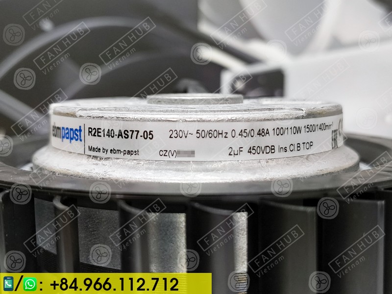 EBMPAPST R2E140-AS77-05 - AC Axial Fan, 230VAC, 140mm