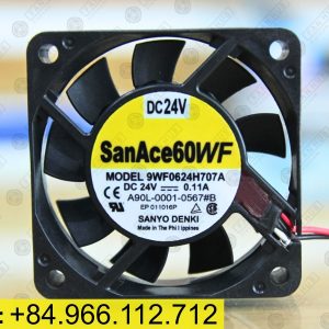 Sanyo Denki 9WF0624H707A(A90L-0001-0567#B) - Inverter Fan, 24VDC, 60x60x15mm