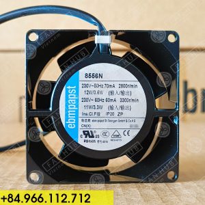 EBMPAPST 8556N - Inverter Fan, 230VAC, 80x80x38mm