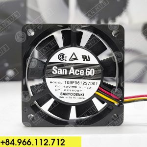 Sanyo Denki 109P0612S7D01 - Inverter Fan, 12VDC, 60x60x15mm