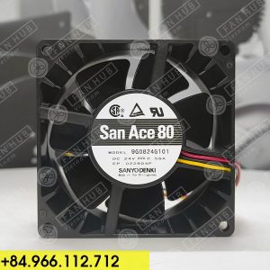 Sanyo Denki 9G0824G101 - Inverter Fan, 24VDC, 80x80x38mm