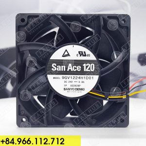 Sanyo Denki 9GV1224H1D01 - Inverter Fan, 24VDC, 120x120x38mm
