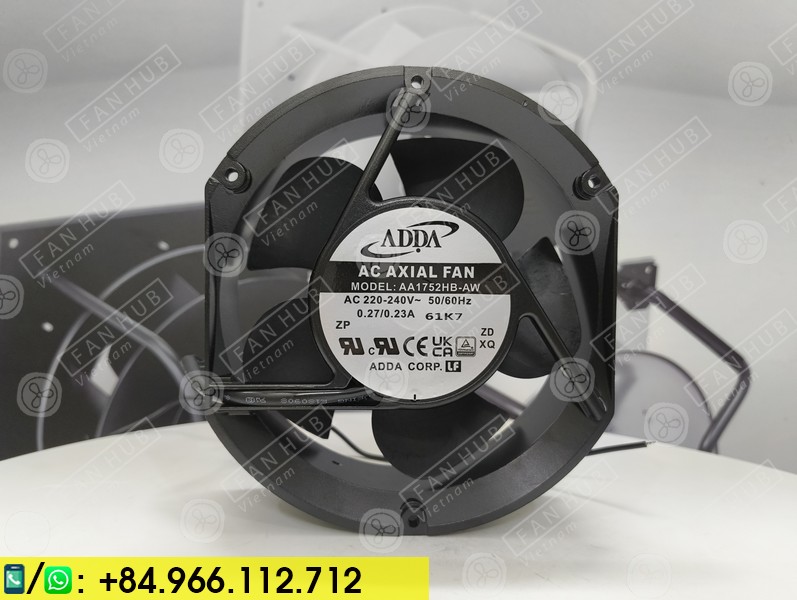 ADDA AA1752HB-AW - Cabinet Fan, 220-240VAC, 172x150x51mm