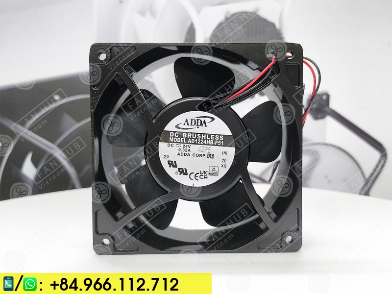 ADDA AD1224HB-F51 - Inverter Fan, 24VDC, 120x120x38mm