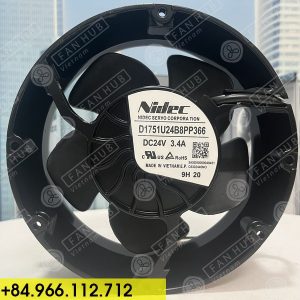 NIDEC D1751U24B8PP366 - Fan For Inverter , 24VDC, 172x51mm