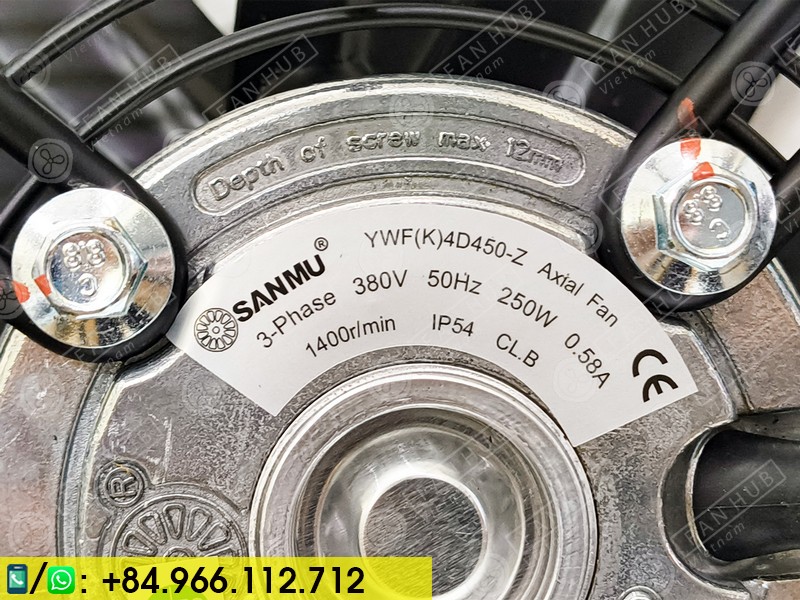 SANMU YWF(K)4D450-Z - AC Axial Fan, 380VAC, 450mm