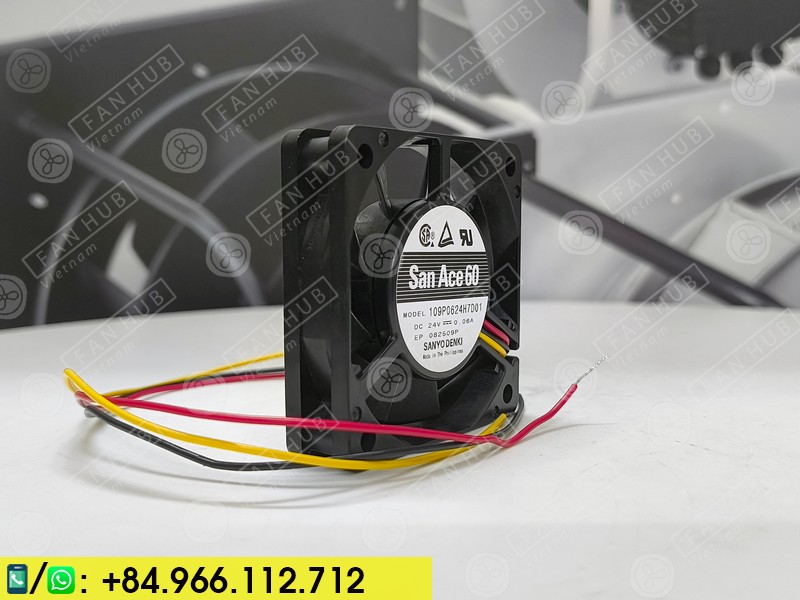 SANYO DENKI 109P0624H7D01 - Inverter Fan, 24VDC, 60x60x15mm