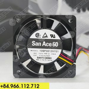 Sanyo Denki 109P0612H701 - Inverter Fan, 12VDC, 60x60x15mm