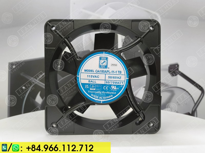 ORION OA180APL-11-1TB - Fan For Cabinet, 115VAC, 180x180x65mm