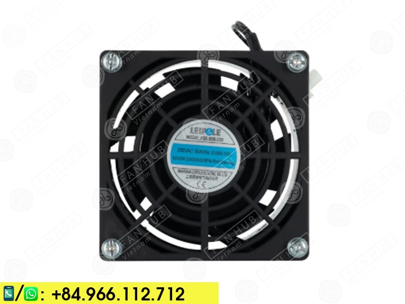 LEIPOLE F2E-80B-115 - AC AXIAL FAN, 115VAC, 80x80x38mm
