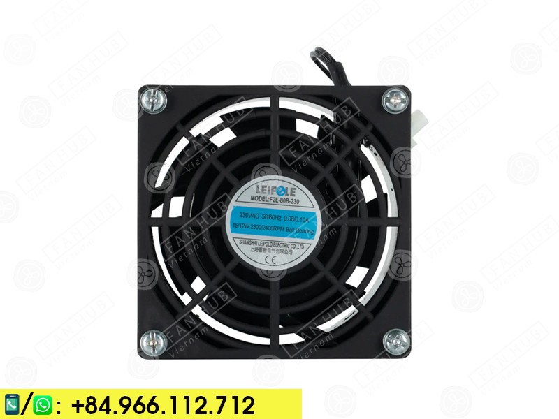 LEIPOLE F2E-80B-230 - AC AXIAL FAN, 230VAC, 80x80x38mm