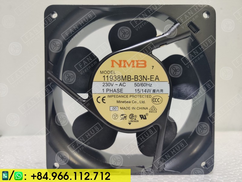 NMB 11938MB-B3N-EA - Cabinet Fan, 230VAC, 120x120x38mm
