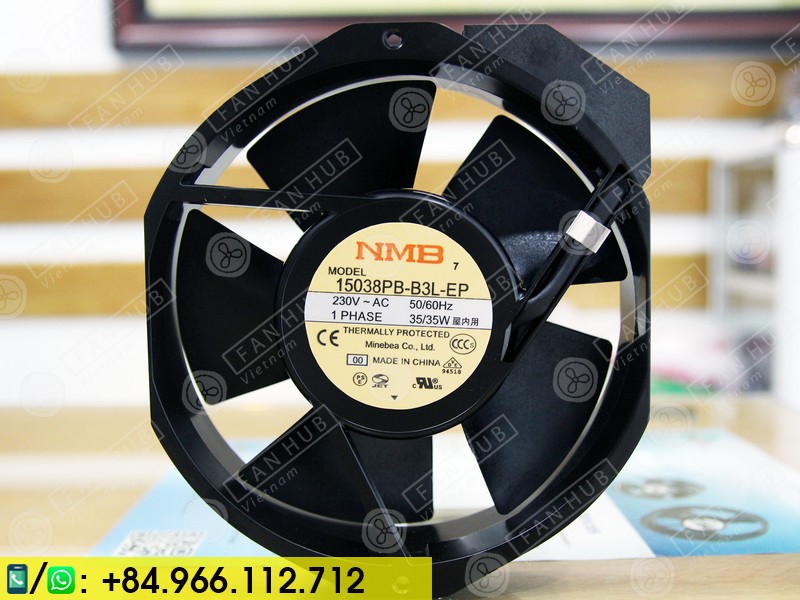 NMB 15038PB-B3L-EP - Cabinet Fan, 230VAC, 172x150x38mm