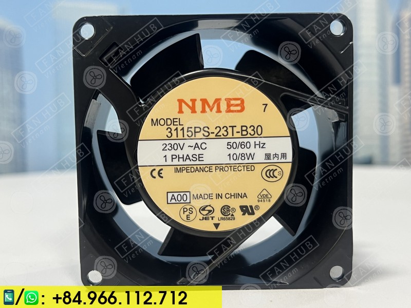 NMB 3115PS-23T-B30 - Cabinet Fan, 230VAC, 80x80x38mm