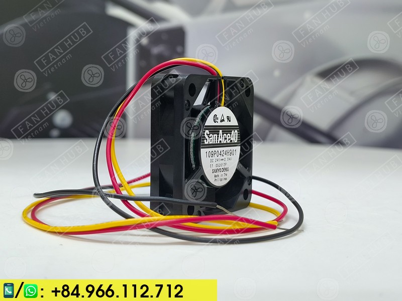 Sanyo Denki 109P0424H901 - Inverter Fan, 24VDC, 40x40x10mm