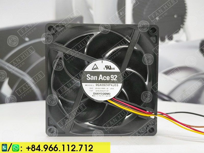 Sanyo Denki 9GA0924P4J03 - Inverter Fan, 24VDC, 120x120x25mm