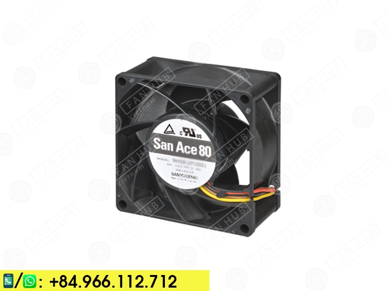 Sanyo Denki 9HV0824P1G0061 - Inverter Fan, 24VDC, 80x80x38mm