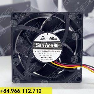 Sanyo Denki 9RA0824G4D001 - Inverter Fan, 24VDC, 80x80x25mm