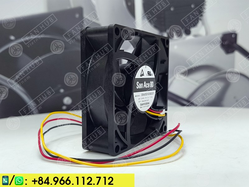 Sanyo Denki 9RA0824G4D001 - Inverter Fan, 24VDC, 80x80x25mm