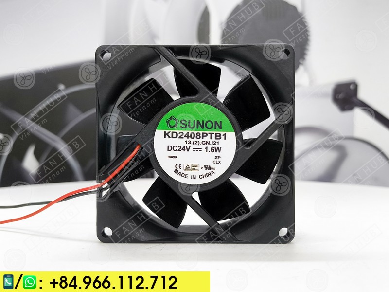 Sunon KD2408PTB1 - Inverter Fan, 24VDC, 80x80x25mm
