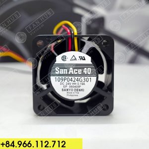 SANYO DENKI 109P0424G301 - Inverter Fan, 24VDC, 40x40x28mm
