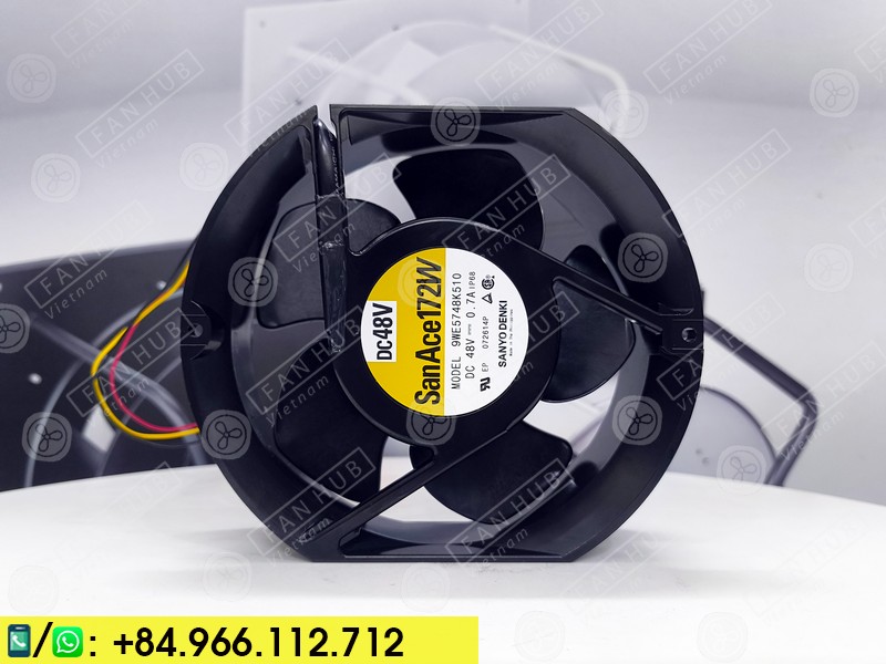 SANYO DENKI 9WE5748K510 - Inverter Fan, 48VDC, 172x150x51mm