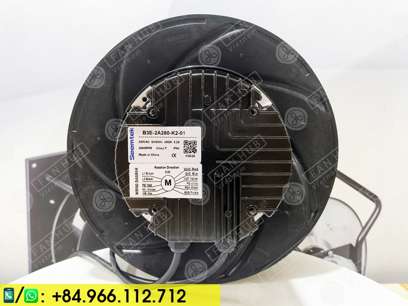 SEEMTEK B3E-2A280-K2-01 - Fan For FFU, 230VAC, 280mm